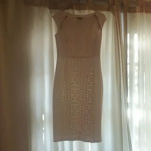 White Cap Sleeve Form Fitting Dress